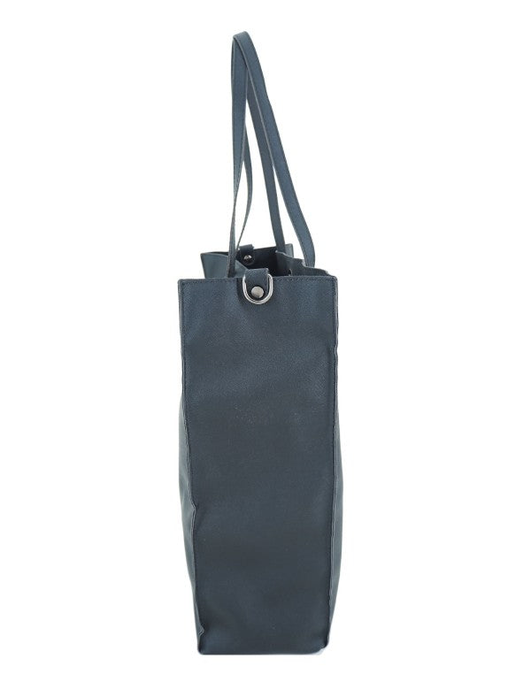 SHOPPER IN ECOPELLE NERO