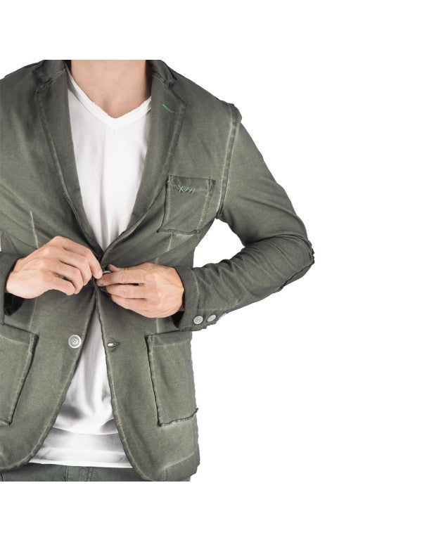 Military Green Jersey Jacket