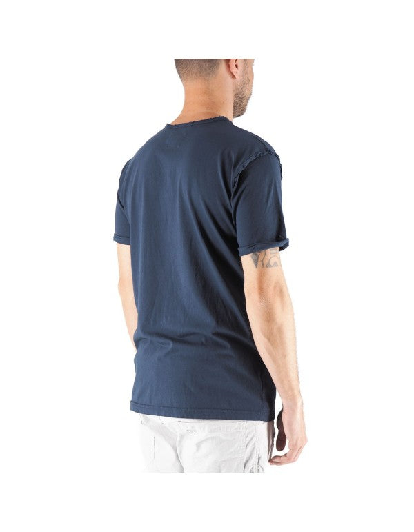 T-Shirt Girocollo 100% Cotone Con Taschino Shiro