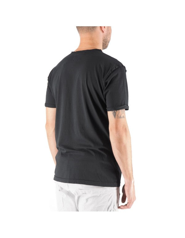 T-Shirt Girocollo 100% Cotone Con Taschino Shiro