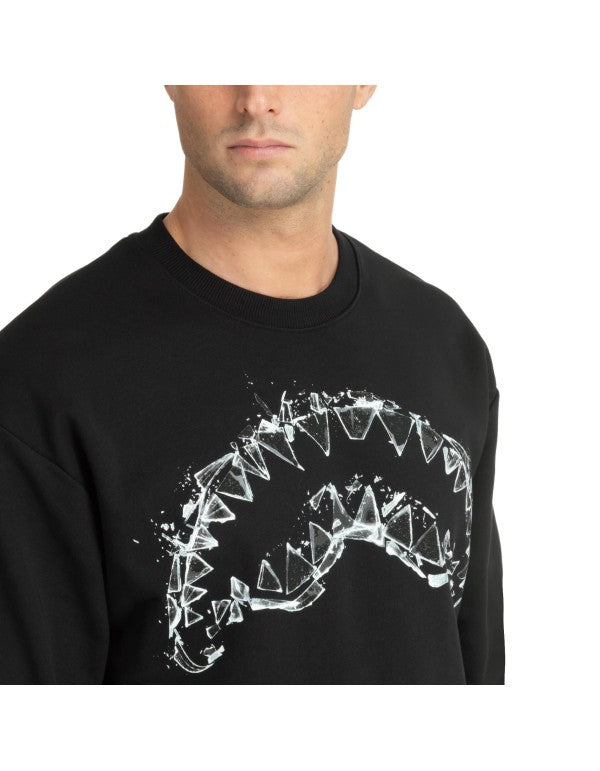 Felpa Girocollo Broken Glass Nero