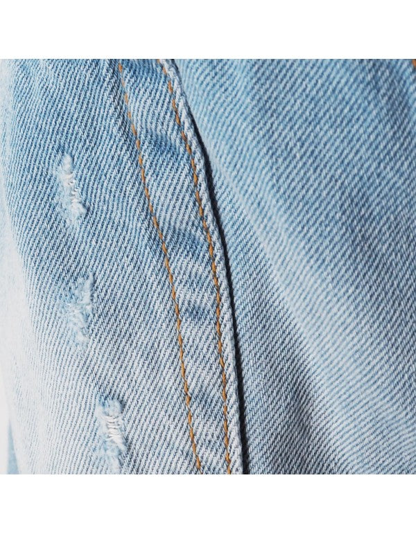 Light Blue Denim Bermuda Shorts