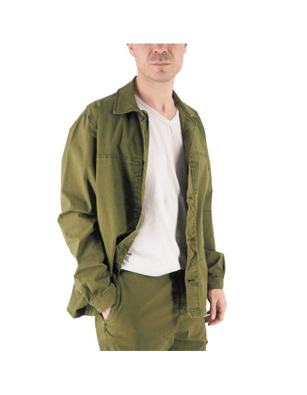 Green Gabardine Overshirt