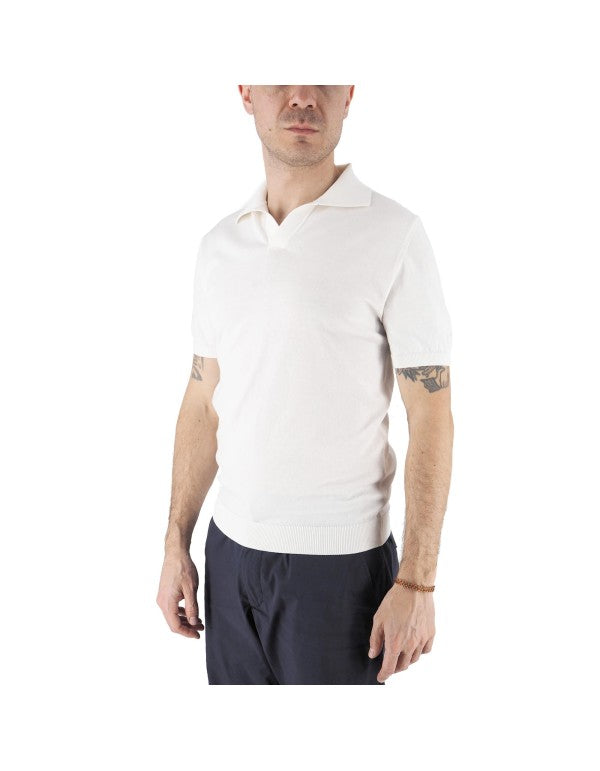 Polo In Maglia 100% Cotone Alassio Panna