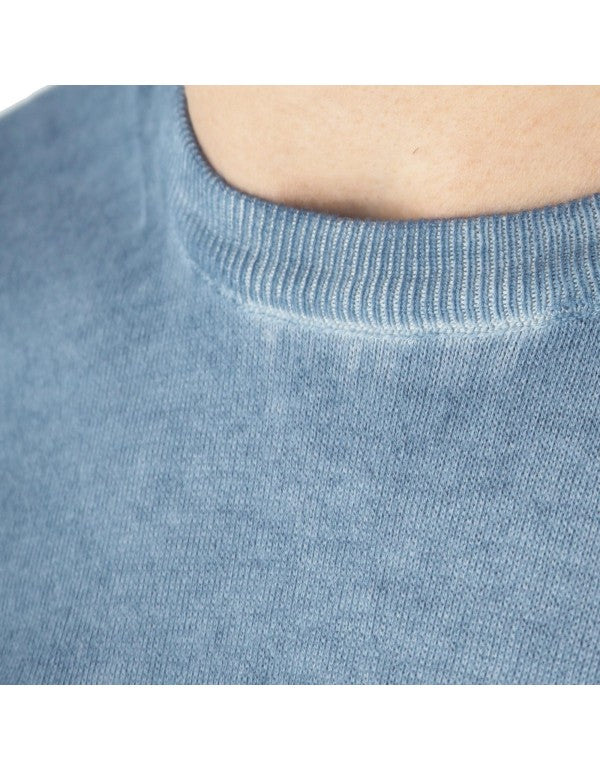 T-Shirt In Filo 100% Cotone Monterosso Avio