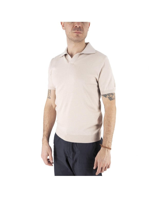 Polo In Maglia 100% Cotone Alassio Sabbia