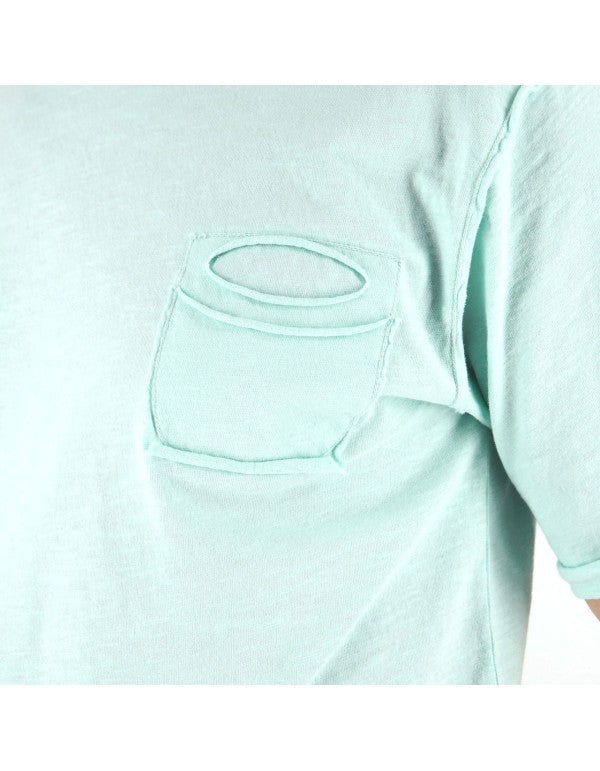 T-Shirt Pocket Fiamma Verde Acqua