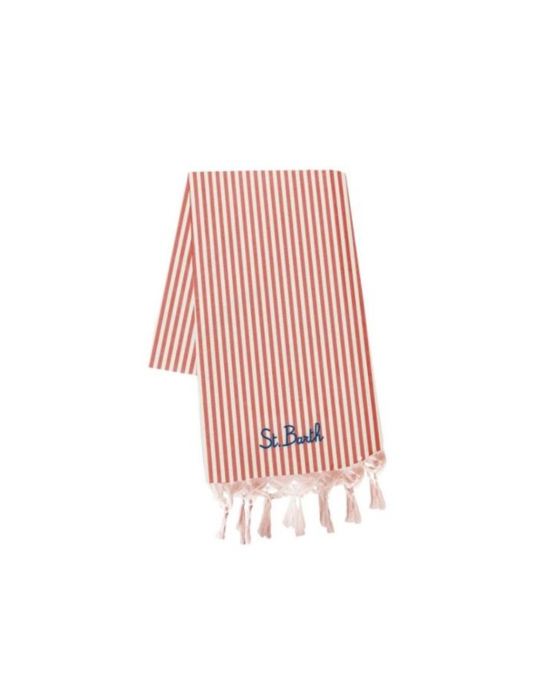 Ultra Light Beach Towel With Fringes Foutas Light N Stripes SV Emb