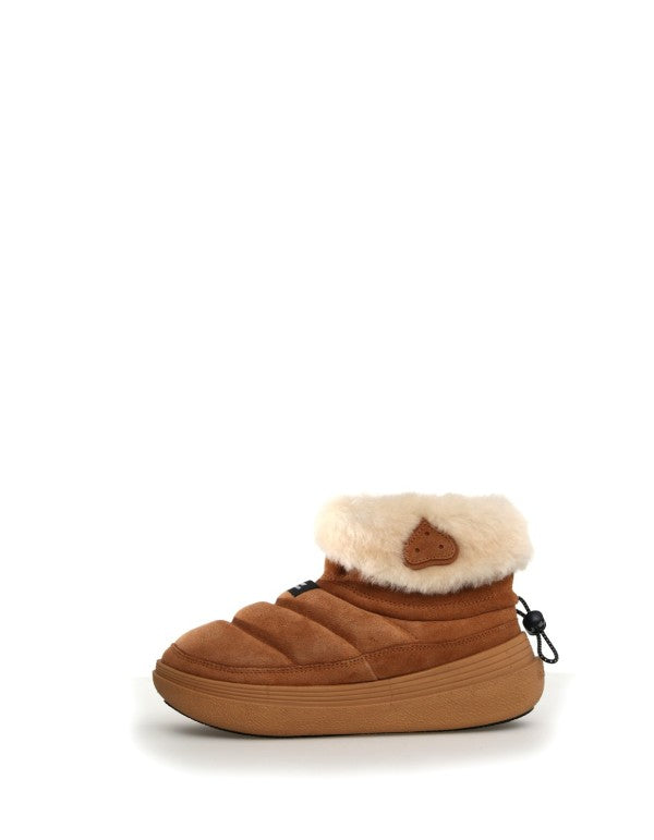 Fami Leather and Shearling Ankle Boot