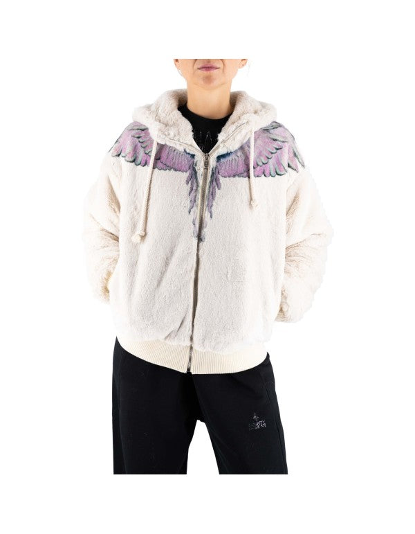 Eco Pelliccia Donna Latte-pink Wings