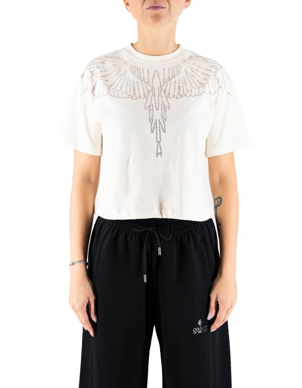 T-shirt In Jersey Piume Glitter Latte