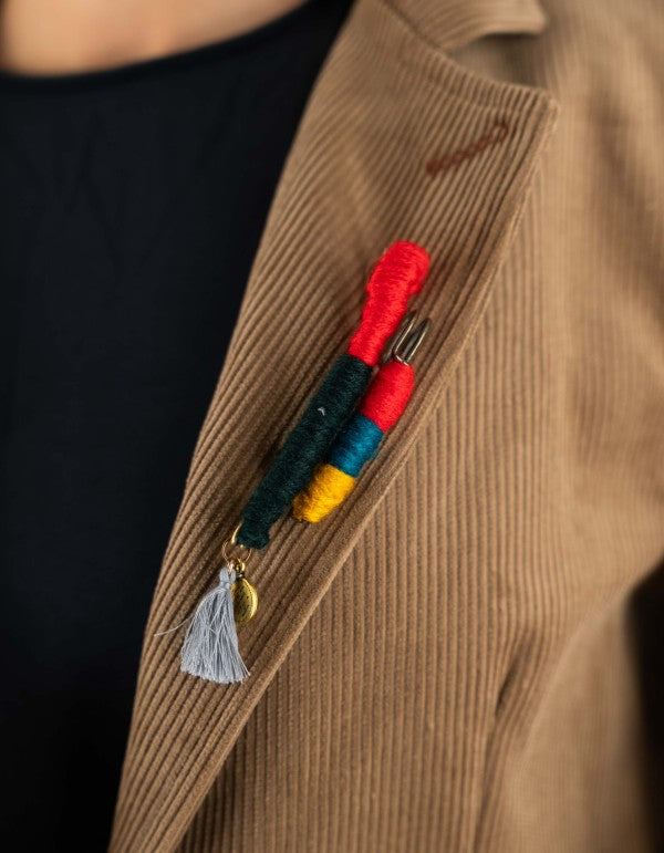 Corduroy Croped Blazer Cognac