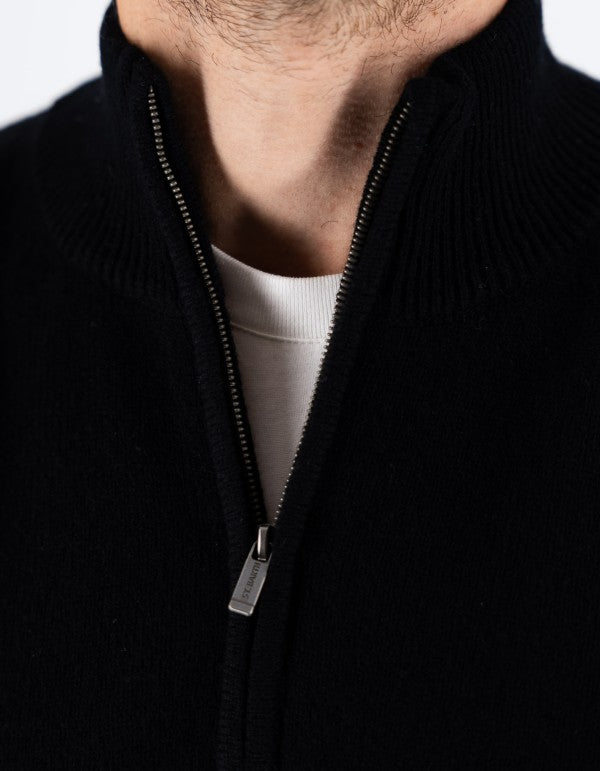Maglia Jermyn Lambswool Zip Black