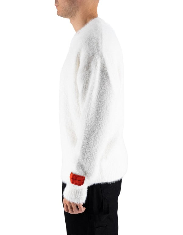 Offwhite Sweater With Embroired On Neck Anche Patch Off White