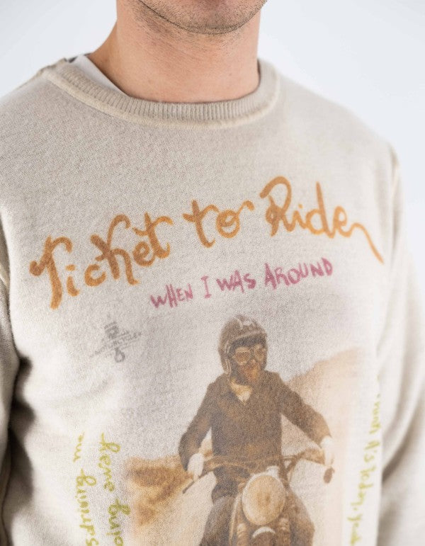 Maglia Girocollo Stampata Reversibile