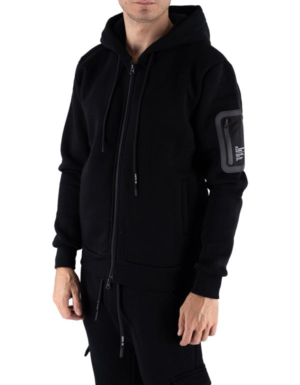 Repocket Full Zip Hoodie Man Black