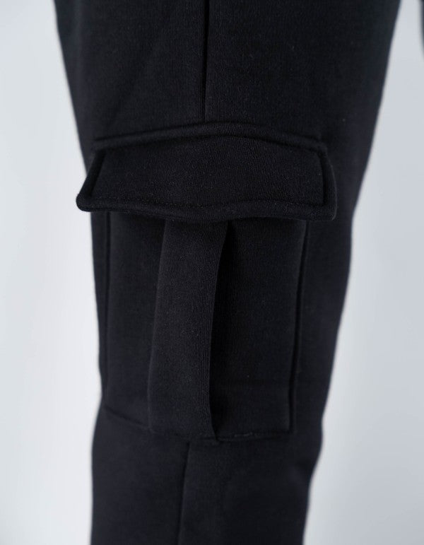 Basic Cargo Sweatpants Man Black