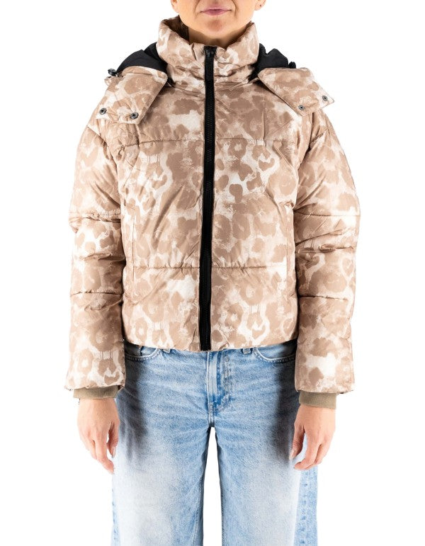 Piumino Donna Maculato Logo Glitter