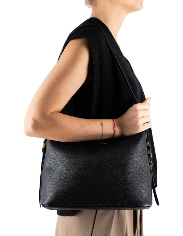 Hobo Bag Mg Lettering Black