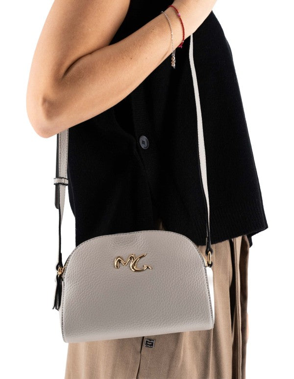 Zip Lettering Fog Shoulder Bag