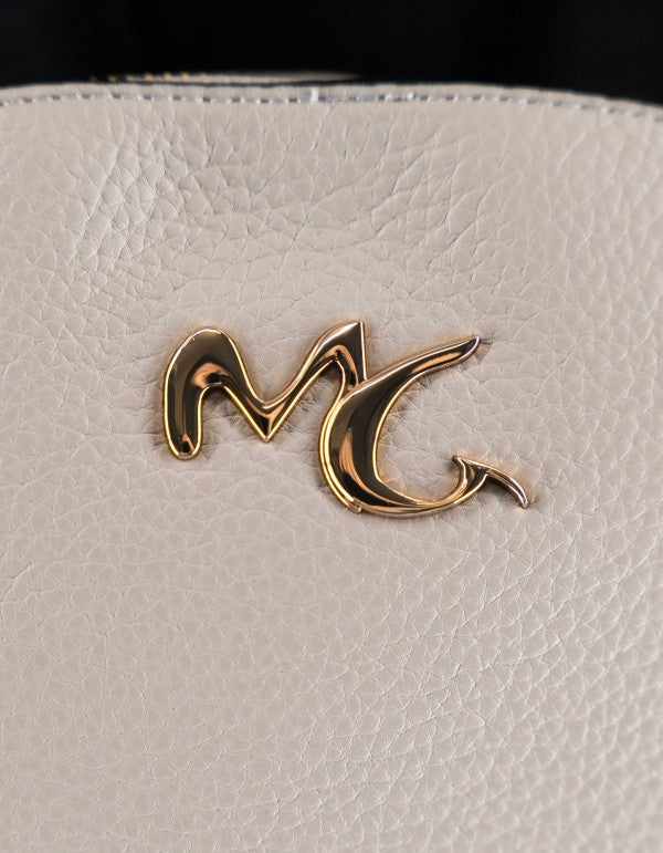 Zip Lettering Fog Shoulder Bag