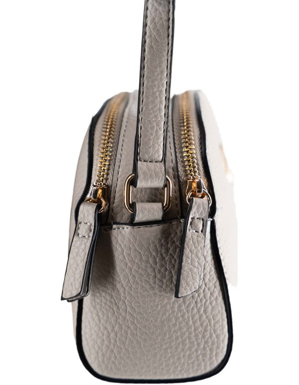 Zip Lettering Fog Shoulder Bag