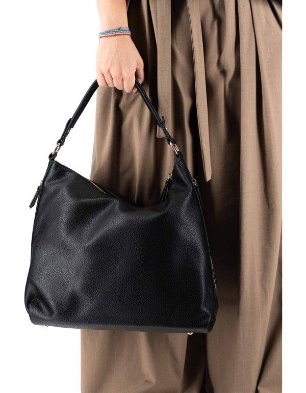 Black Lettering Shoulder Bag