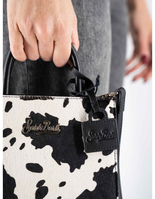 Mini Shop Bag In Cavallino Animal Print Cow