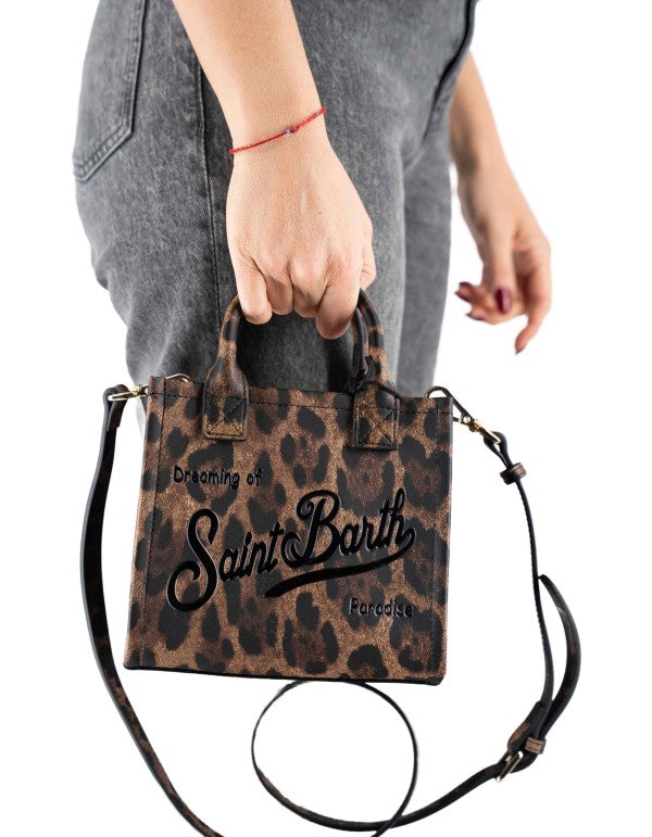 Mini Vanity Bag In Leo Print Leather