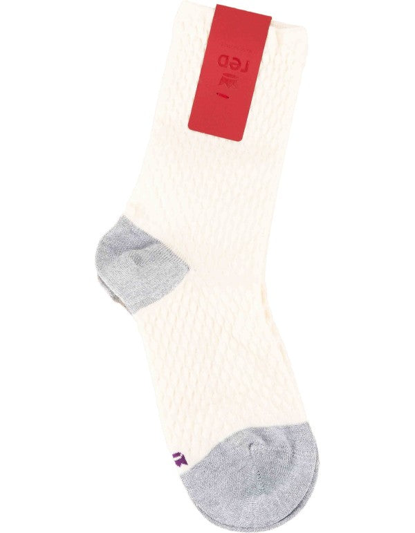 Kit Calze Donna Tartan + Goffrato Latte