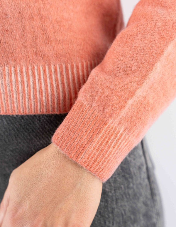 Tromsoe Crew Neck Cantaloupe Sweater