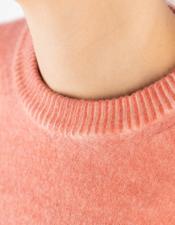 Tromsoe Crew Neck Cantaloupe Sweater