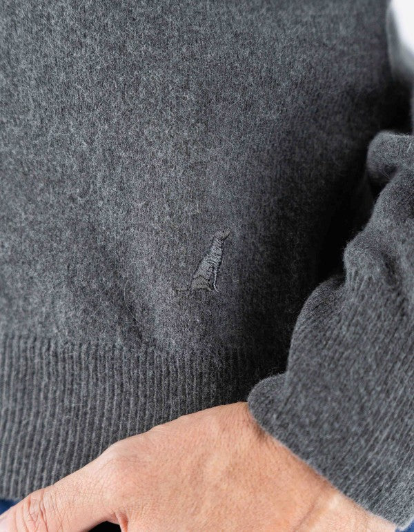 Helsinki V-Neck Sweater Grey