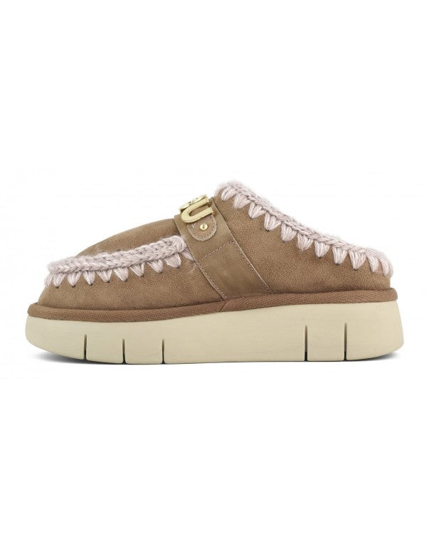 Bounce Clog Metal Logo Pink Brown
