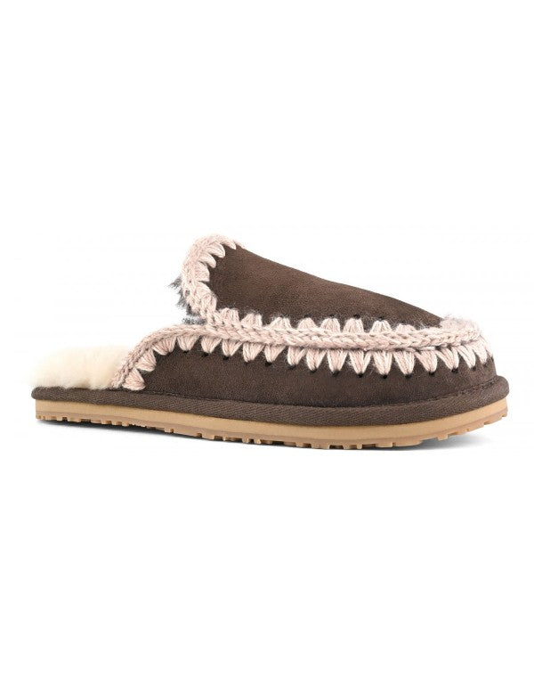 Slipper Full Eskimo Stitch Mocha