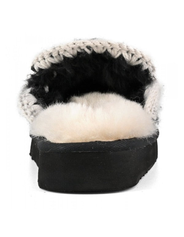 Eskimo Slipper Black White