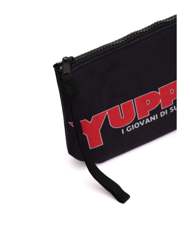 Aline Yuppies Wool Effect clutch bag