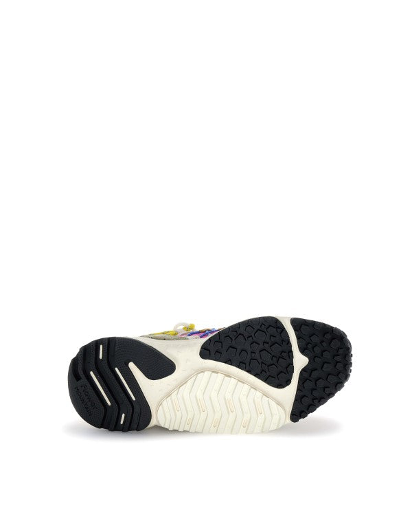 Yamabushi Woman Suede/nylon Ripstop Sneaker Powder-stone-fuchsia Pink