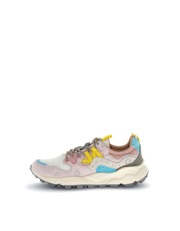 Yamano 3 Woman Suede/nylon Sneaker Light Pink-offwhite-pink Grey
