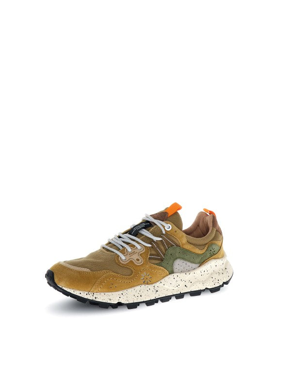 Yamano 3 Man Suede/canvas Sneaker Khaki-military Khaki