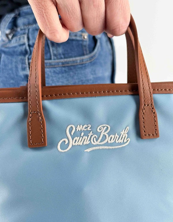 City Bag Mini Nylon Handbag Blue 3118 Emb