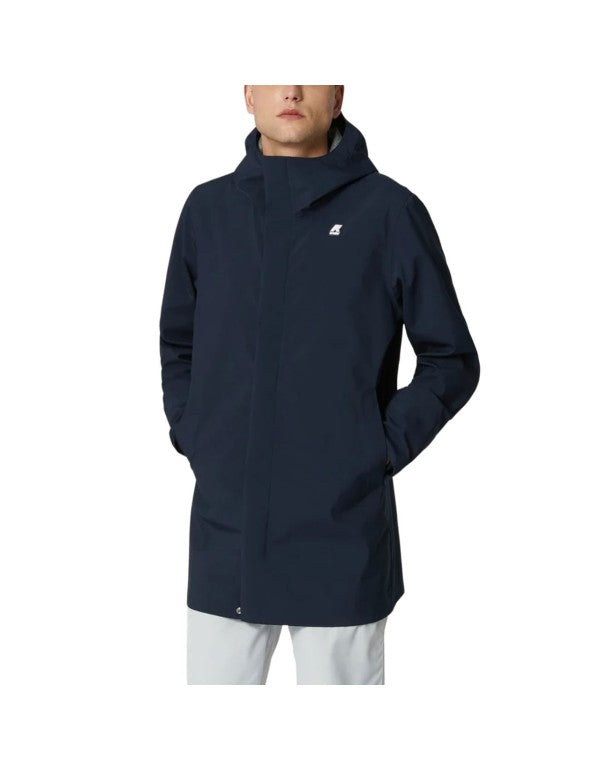 Tommy Bonded Jersey Blue Depth Trench Coat