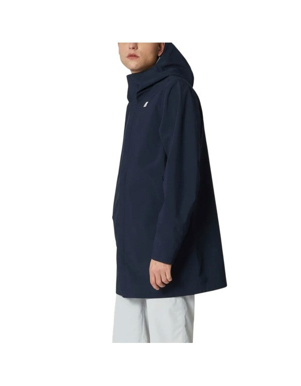 Tommy Bonded Jersey Blue Depth Trench Coat