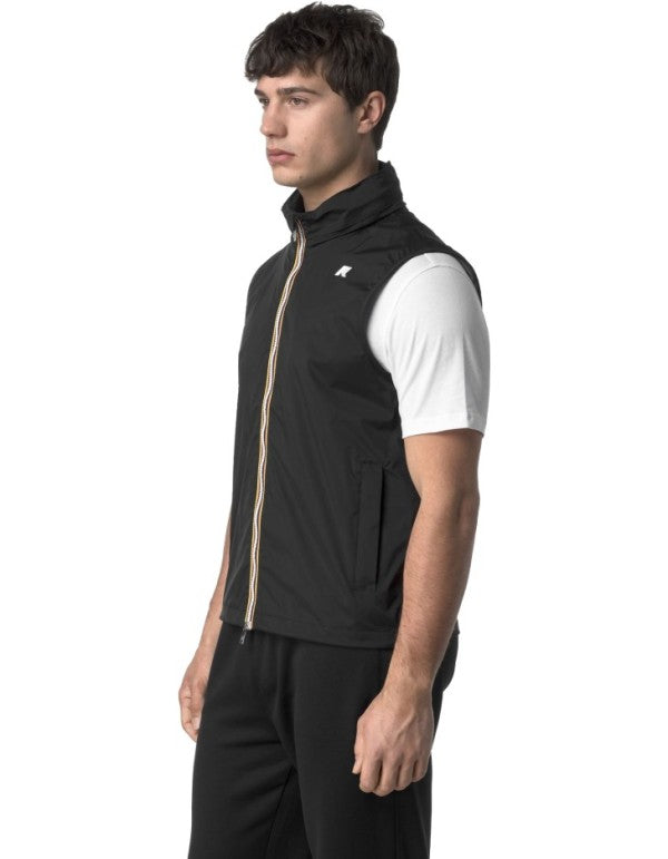 Valen Stretch Nylon Jersey Vest Black Pure