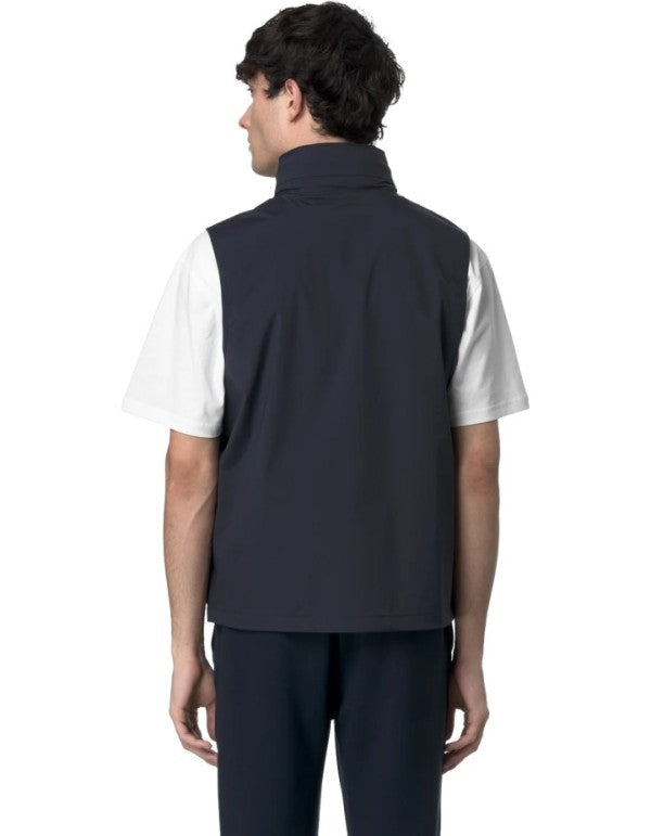 Valen Stretch Nylon Jersey Vest Blue Depth