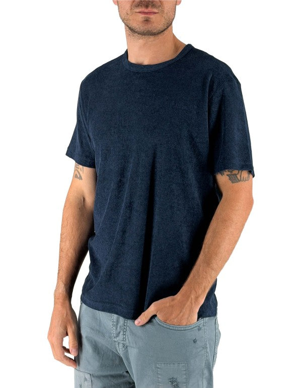 Men's Blue Lightweight Terry T-Shirt