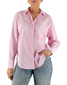 Camicia Cristal Cotton Stripes Micro V Rosa