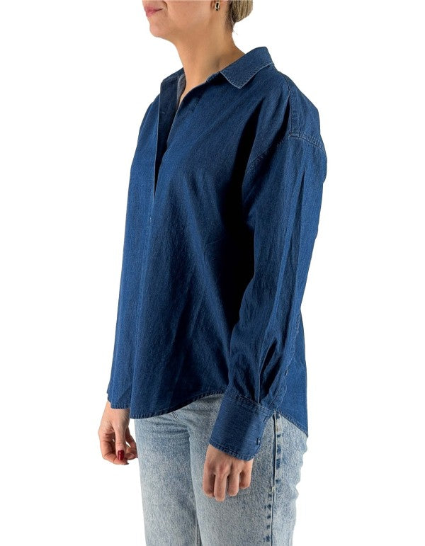 Camicia Cristal Chambray M Sb Emb Blu