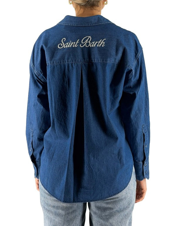 Camicia Cristal Chambray M Sb Emb Blu
