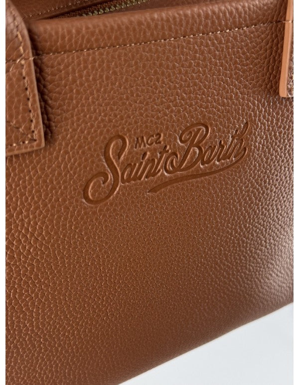 Vanity Bag Midi In Pelle Martellata Cammello